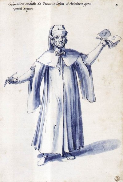 Costume della figura allegorica Grammatica da Giuseppe Arcimboldo